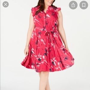 Charter Club Plus Size Floral Shirtdress NWT